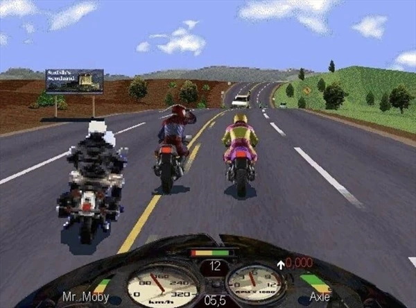 بازی‌های مسابقه‌ای اغلب به‌عنوان پلتفرمی برای توسعه‌دهندگان عمل کرده‌اند تا از مرزها عبور کرده و تم‌های غیرمتعارف را کشف کنند. یکی از این نمونه‌ها Road Rash است که توسط Electronic Arts در زمانی که بازی‌های سبک آرکید شکوفا شده بودند، توسعه یافت.